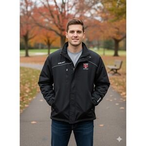 Bauer Team Hockey Jacket Men's Warm-up Navy Blue Thinsulate Insulation Size XL